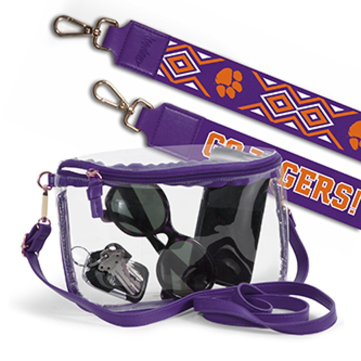 CLEMSON TIGERS LEXI CLEAR SLING BAG