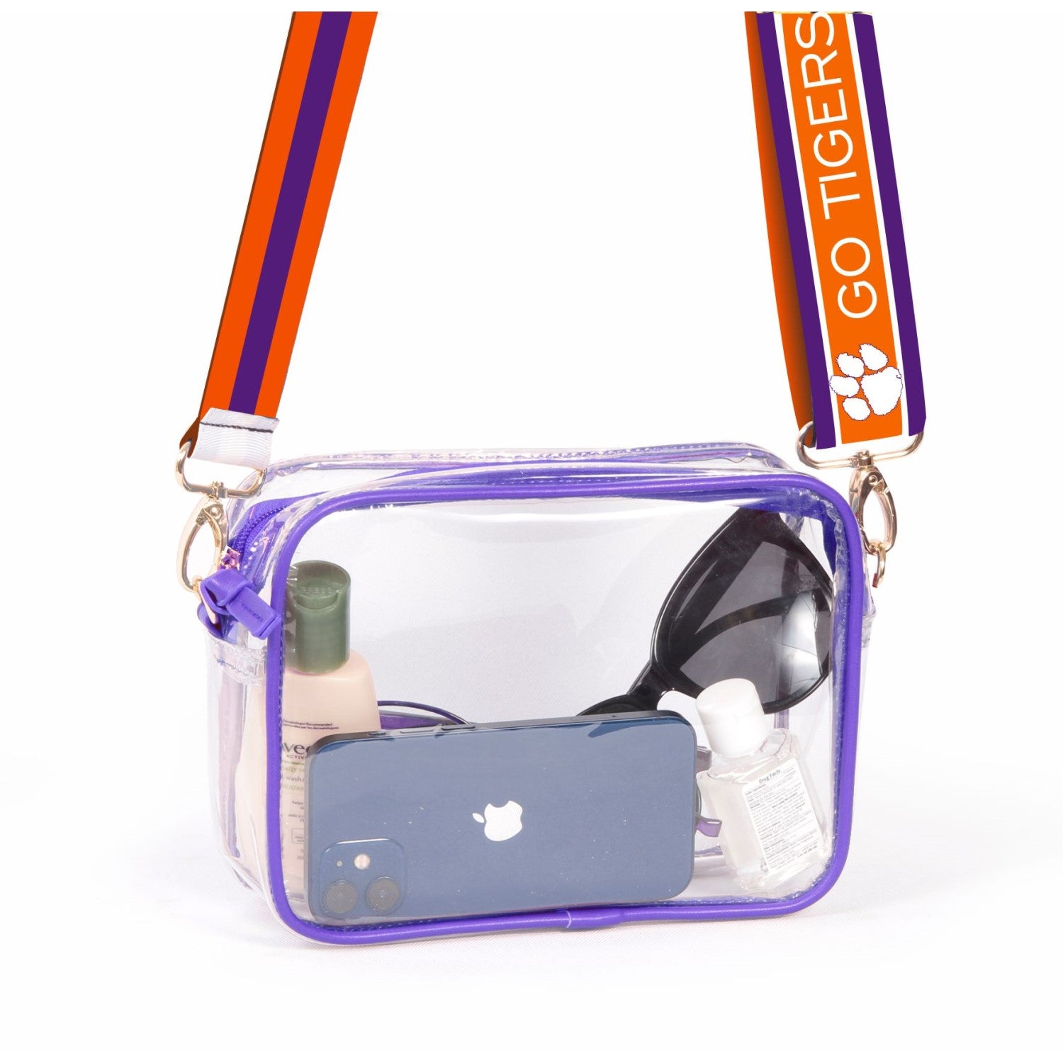 CLEMSON TIGERS BRIDGET CLEAR PURSE