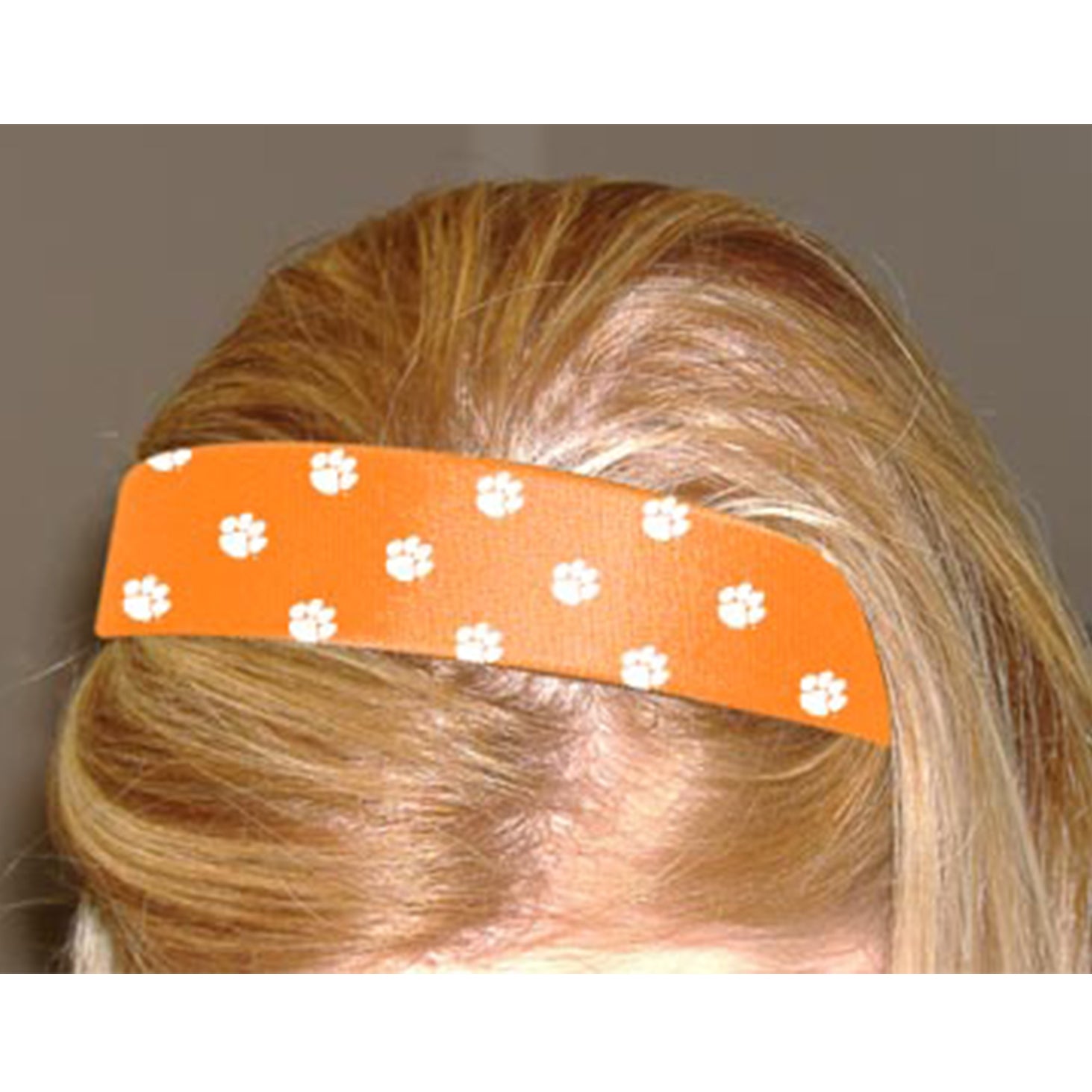 CLEMSON TIGER PAW ORANGE WIDE HEADBAND