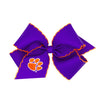 CLEMSON TIGERS KING PURPLE/ORANGE WITH PAW BOW