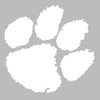 Clemson 12&quot; White Paw Decal