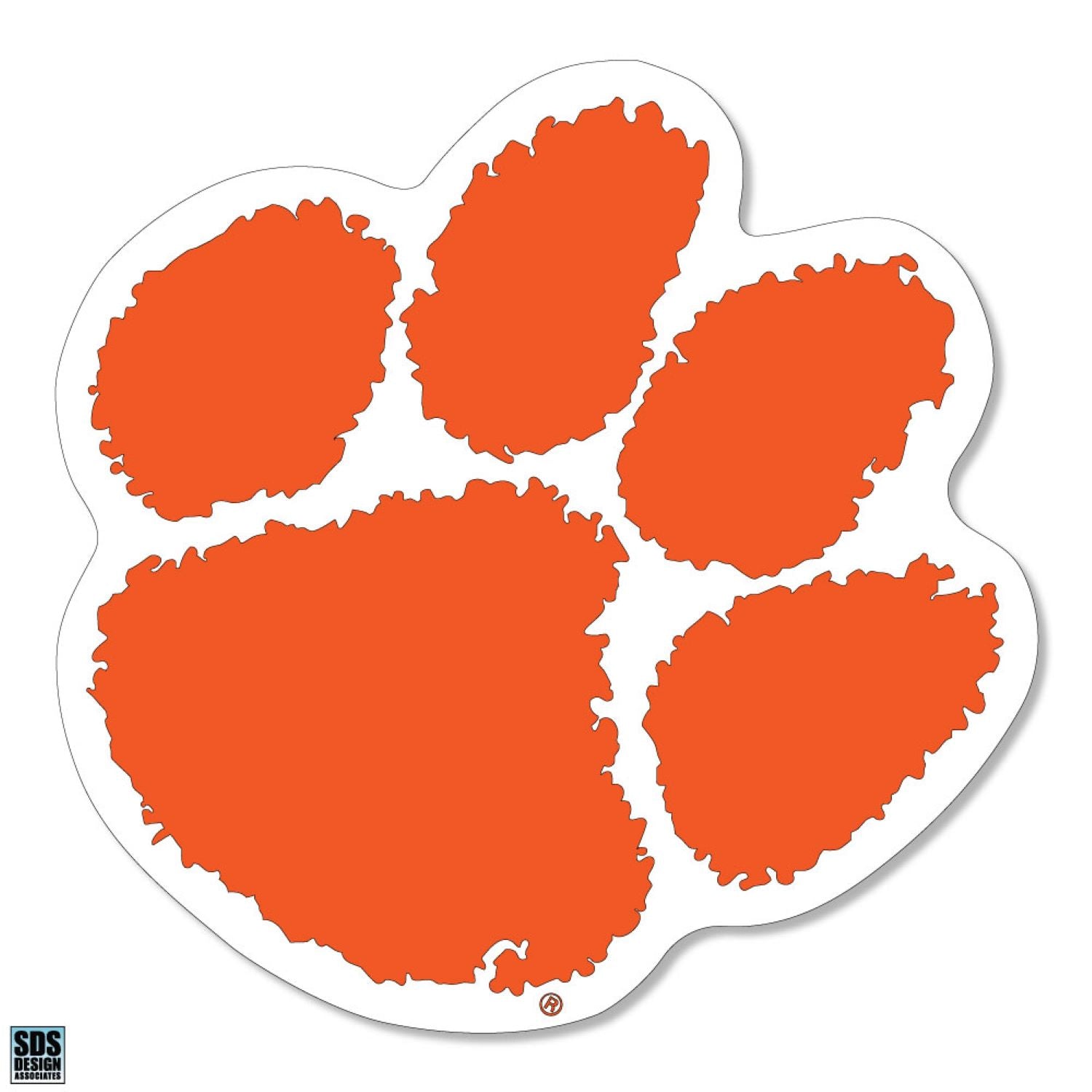 Clemson 5&quot; Paw Dizzler Decal