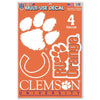 Clemson University 4 Decal Sheet