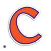 CLEMSON TIGERS ORANGE BASEBALL C DECAL