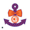 CLEMSON TIGERS PURPLE ANCHOR DECAL