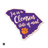 CLEMSON TIGERS PURPLE STATE OF MIND DECAL
