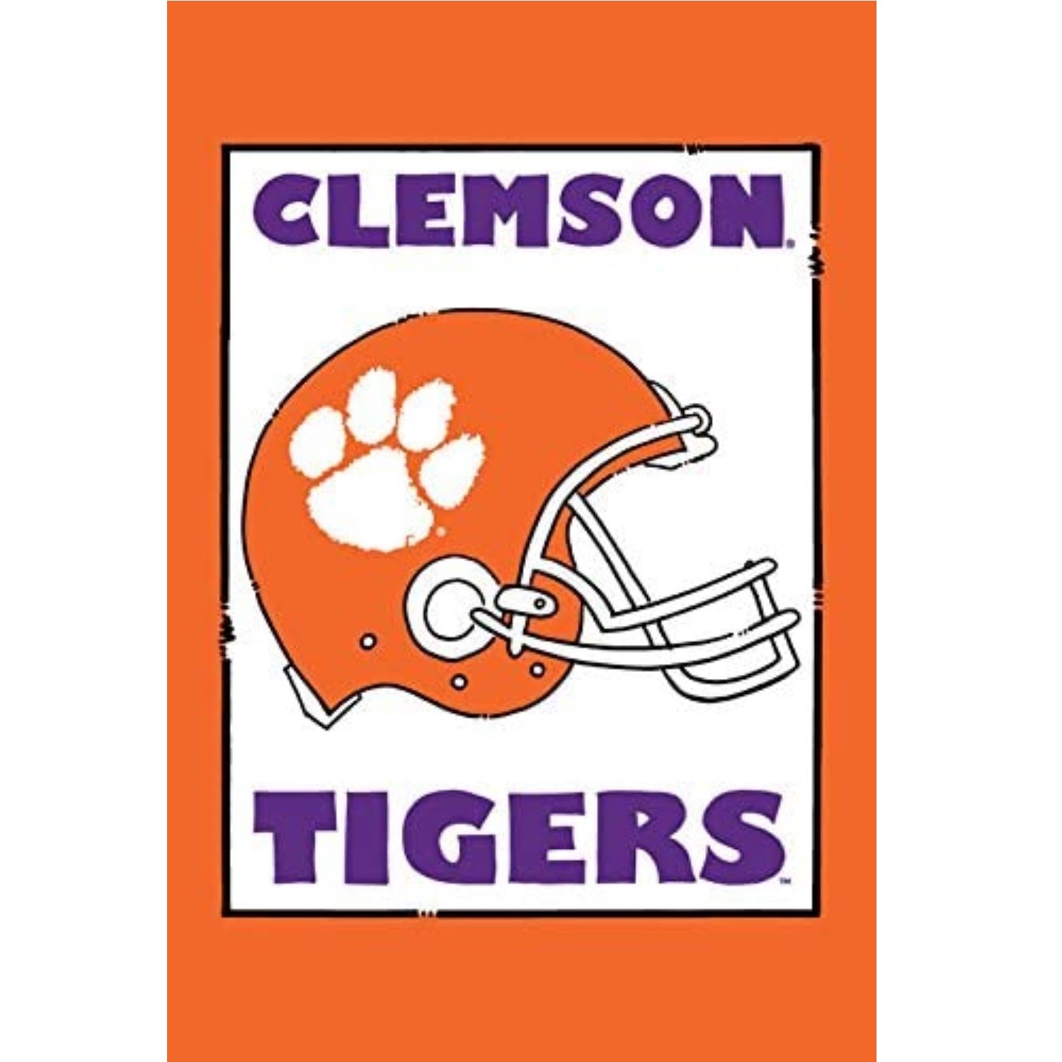 Clemson Tigers Helmet Garden Flag