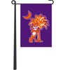 CLEMSON 13X18 PURPLE AND ORANGE TIGER GARDEN FLAG