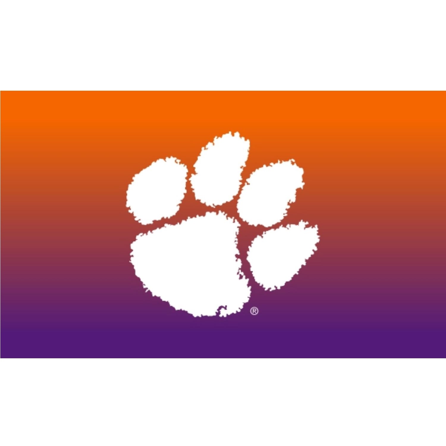 CLEMSON TIGERS ORANGE AND PURPLE OMBRE 3X5 HOUSE FLAG