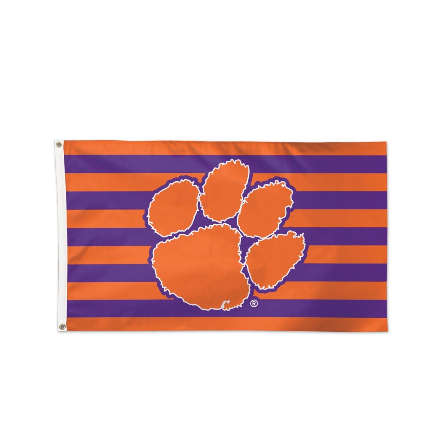 CLEMSON TIGERS 3X5 STRIPE HOUSE FLAG