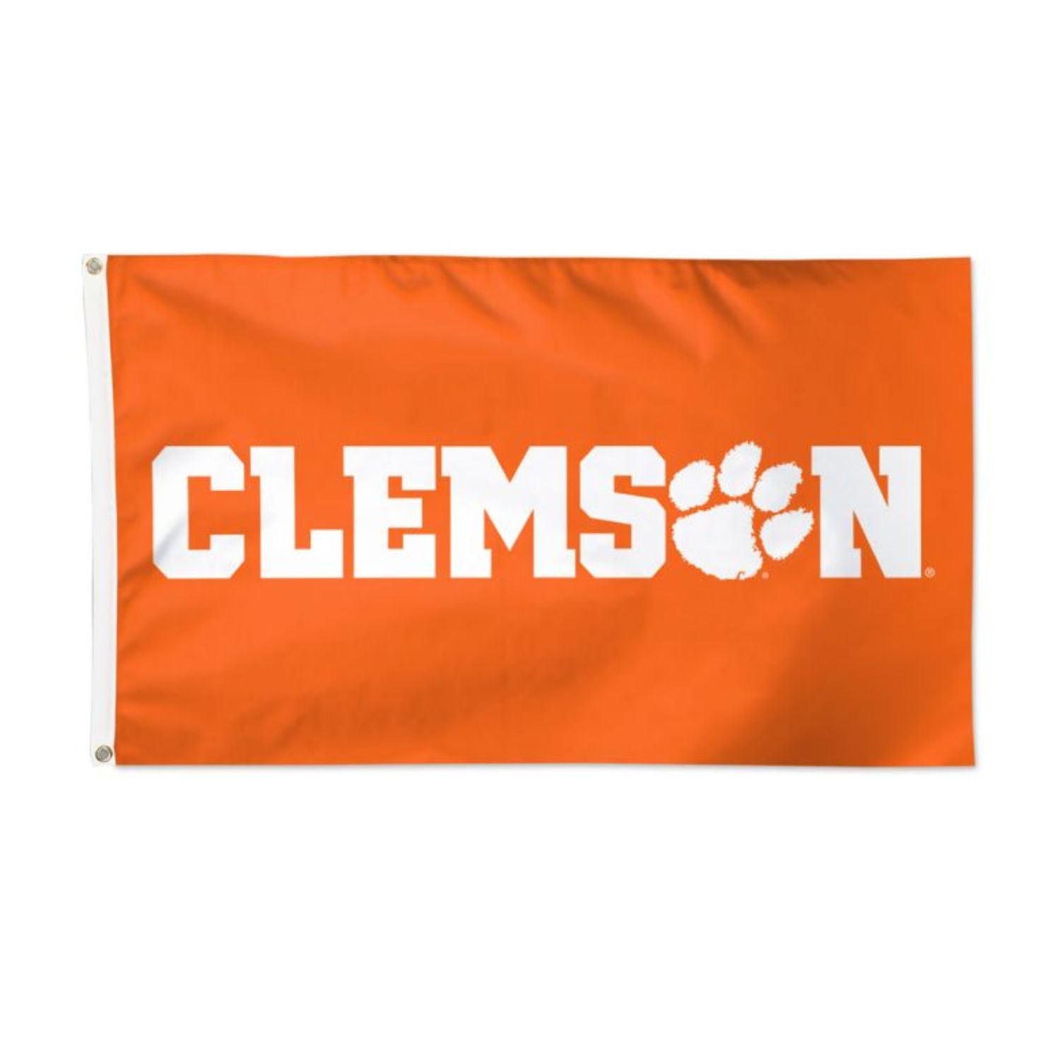 CLEMSON TIGERS ORANGE CLEMSON WITH PAW FLAG
