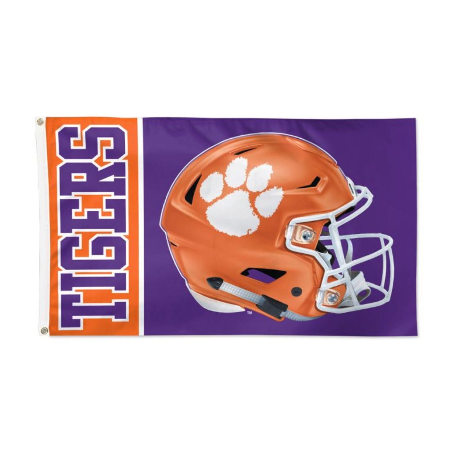 CLEMSON TIGERS HELMET FLAG