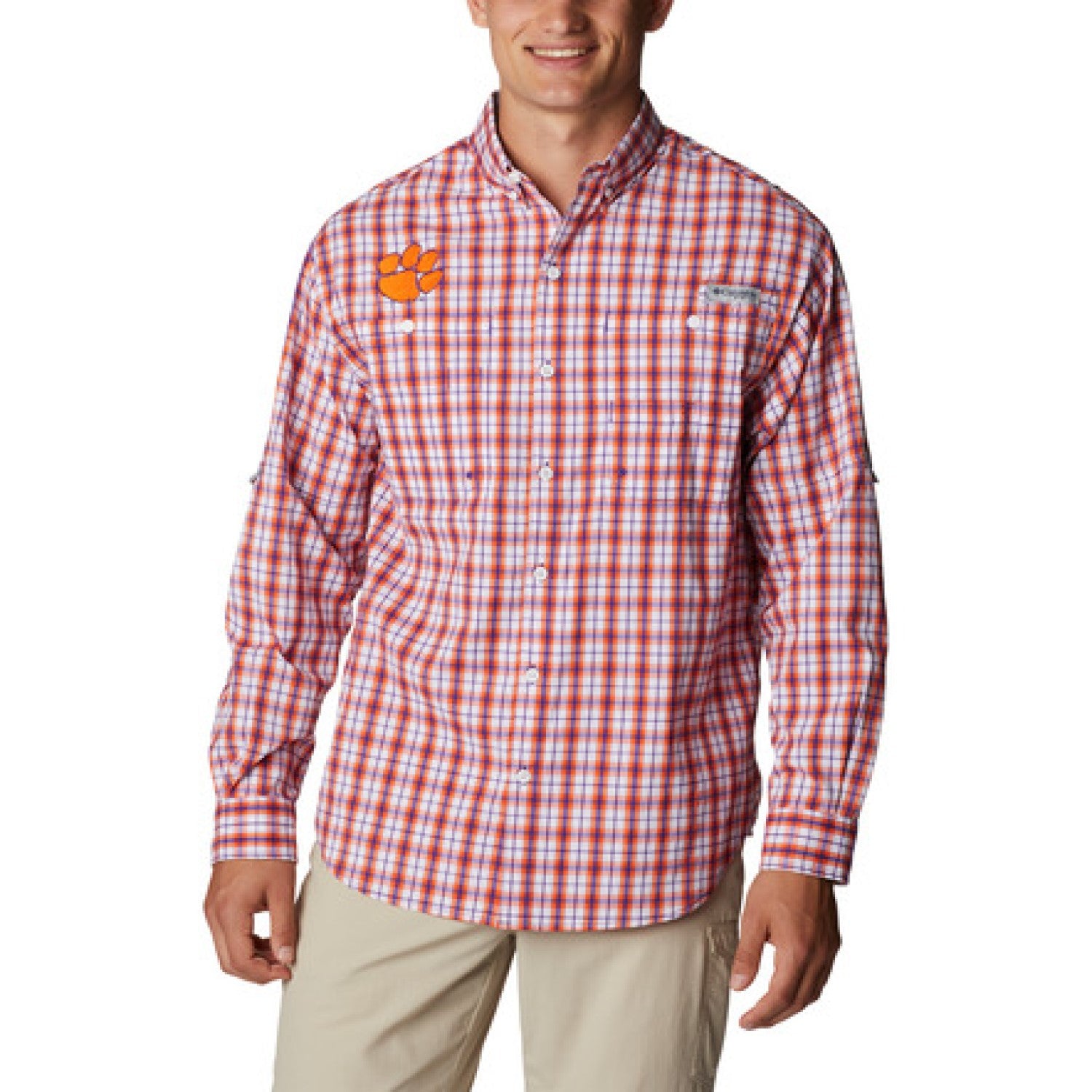 CLEMSON TIGERS SUPER TAMIAMI COLUMBIA BUTTON DOWN
