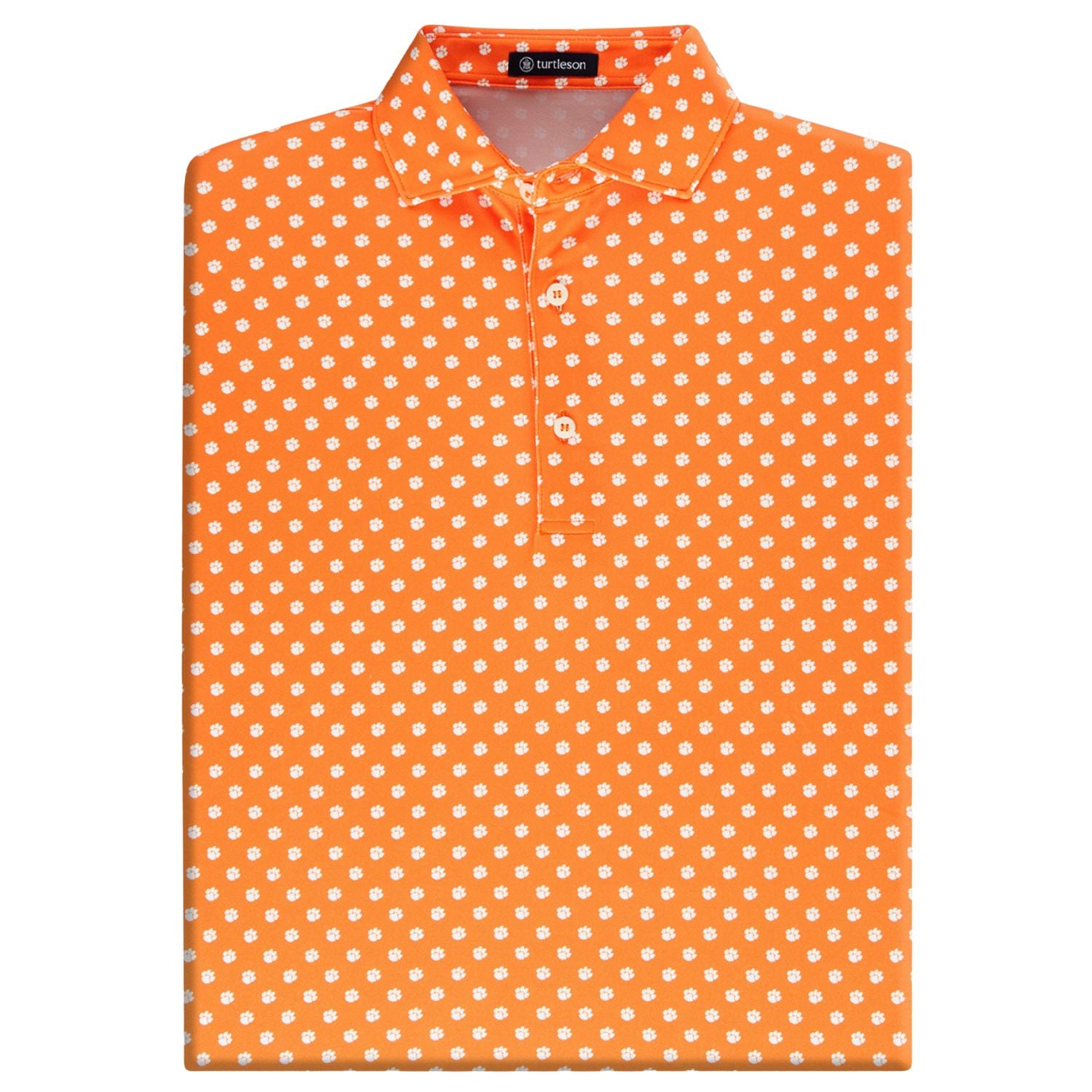 CLEMSON TIGERS TURTLESON ORANGE GAMEDAY POLO