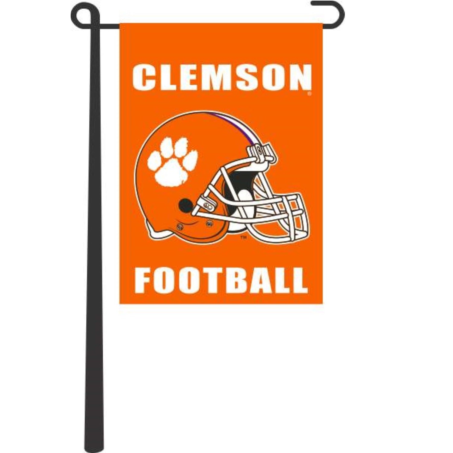 CLEMSON TIGERS 13X18 HELMET GARDEN FLAG