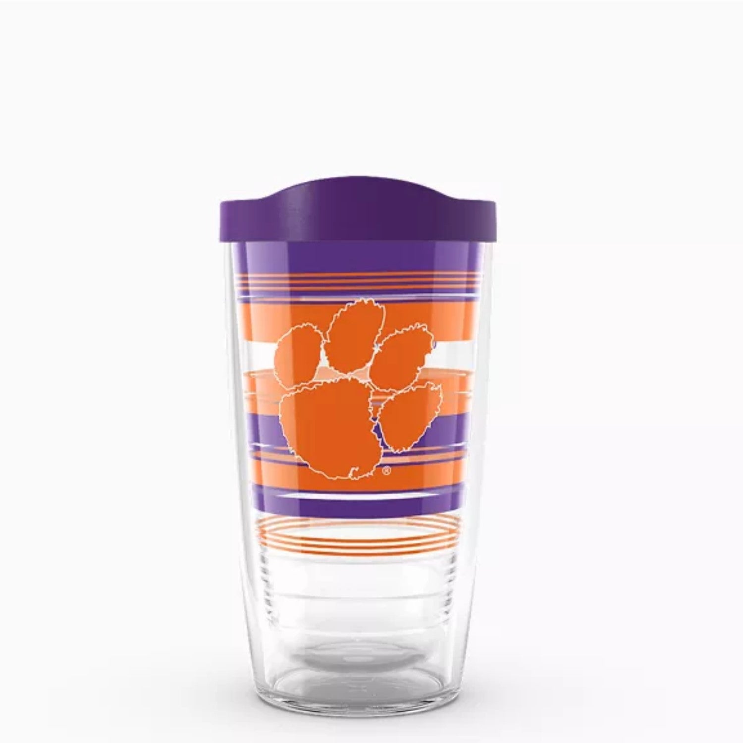 CLEMSON TIGERS 16OZ HYPE STRIPES TUMBLER