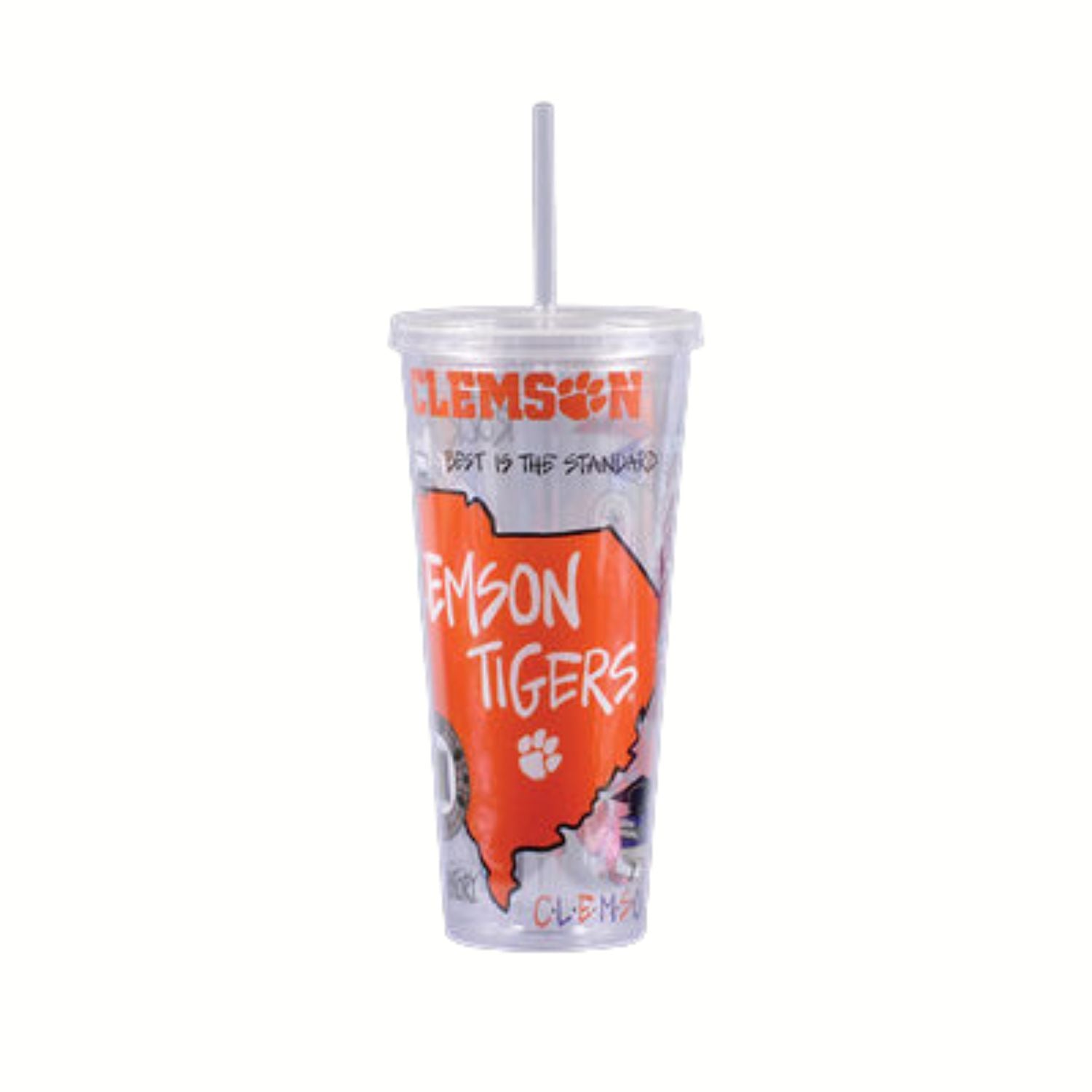 CLEMSON TIGERS 22OZ TUBLER WITH LID