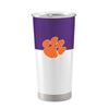 CLEMSON TIGERS 20OZ COLOR BLOCK STAINLESS STEEL TUMBLER