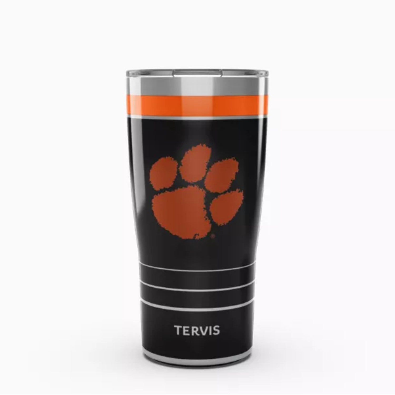 CLEMSON TIGERS BLACK STAINLESS 20OZ TUMBLER