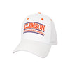 WHITE CLEMSON UNIVERSITY BAR HAT