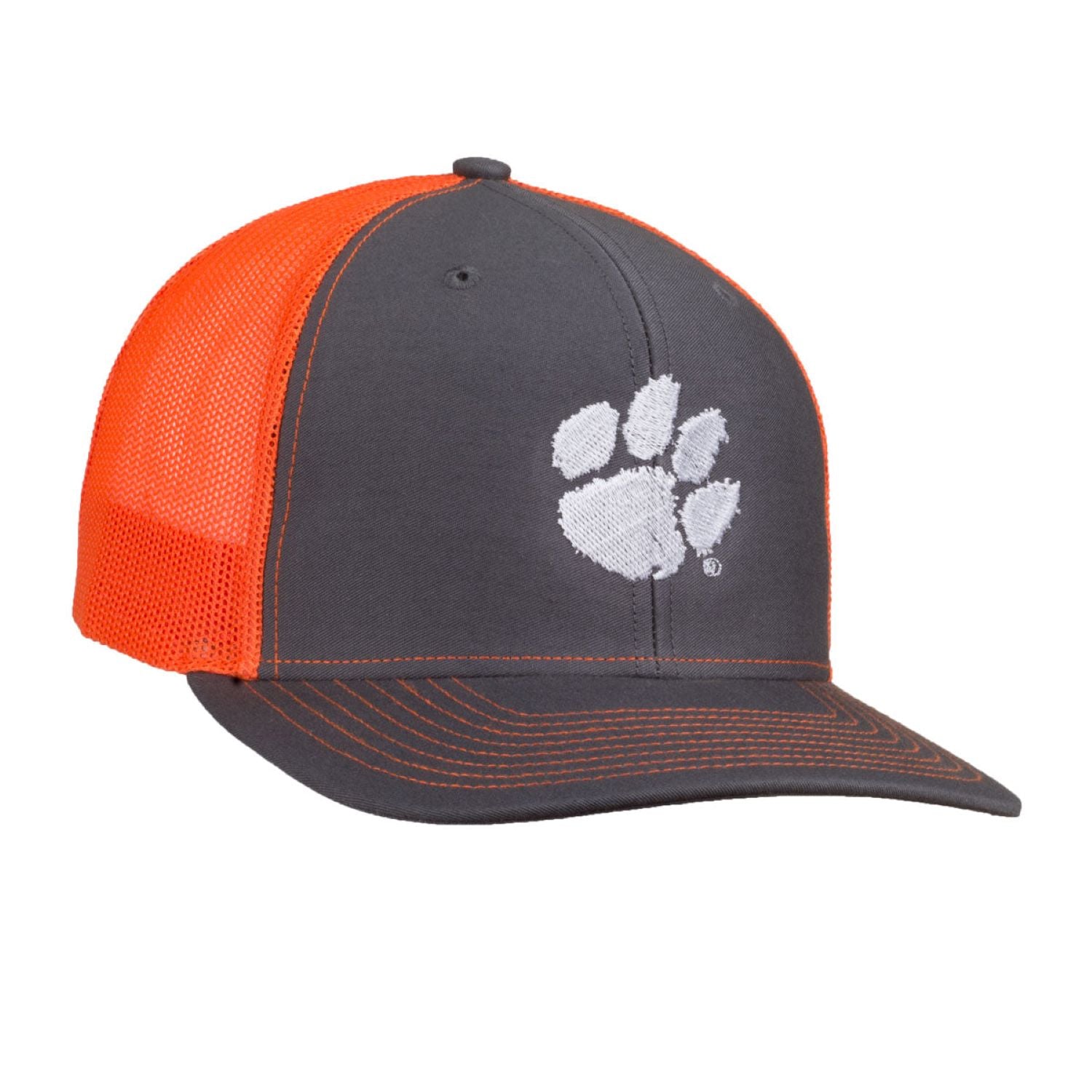 CLEMSON TIGERS GRAY AND ORANGE RICHARDSON TRUCKER HAT