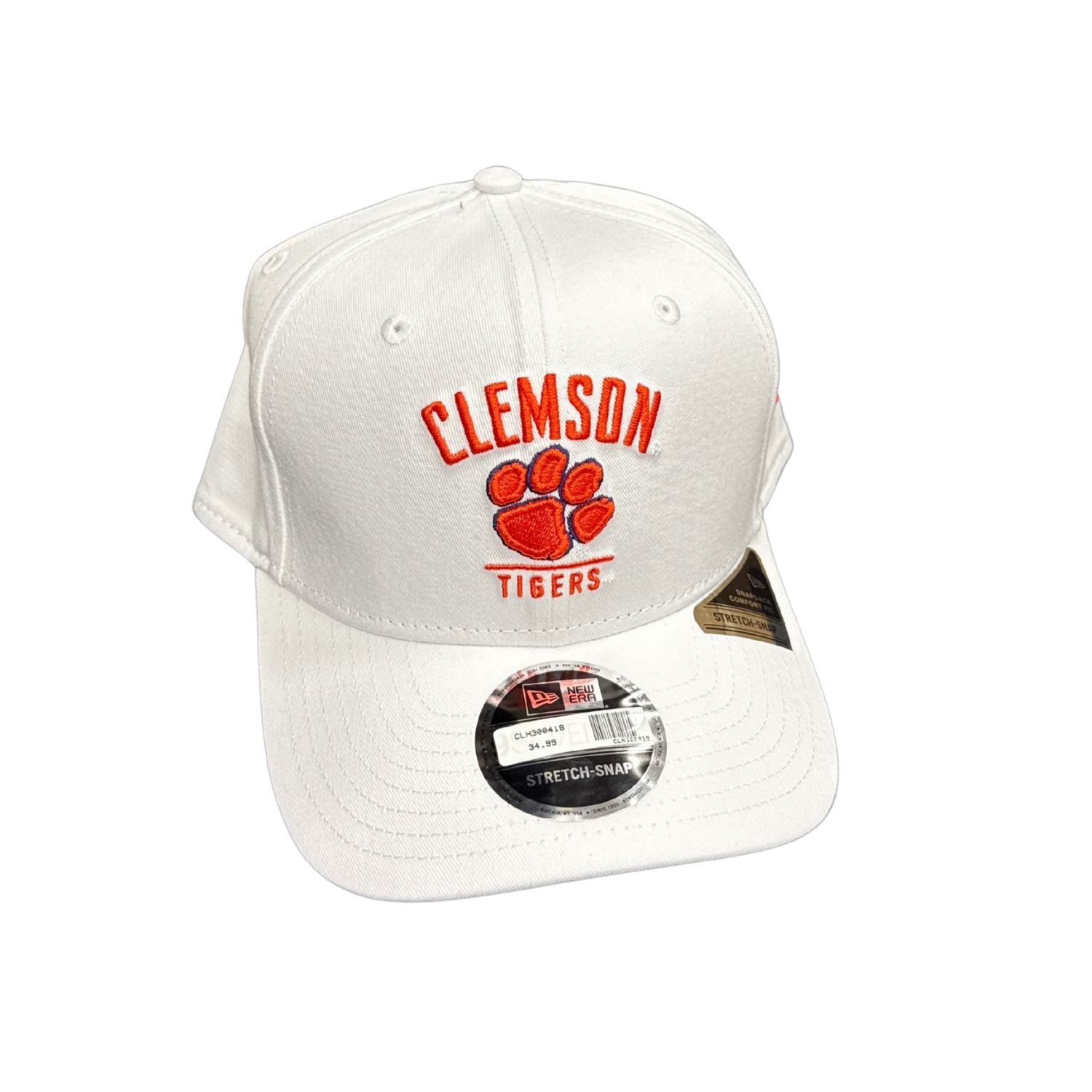 CLEMSON TIGERS WHITE WITH PAW HAT