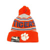 CLEMSON TIGERS ORANGE POM BEANIE