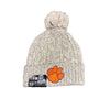 CLEMSON TIGERS SHIMMER KNIT BEANIE WITH PAW
