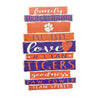 CLEMSON TIGERS MULTICOLOR FAMILY LOVE SIGN