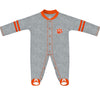 CLEMSON TIGERS GRAY WITH PAW SPORT SHOE ROMPER