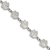 CLEMSON TIGERS STAINLESS STEEL 7&quot; ADJUSTABLE PAW BRACELET