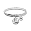 CLEMSON TIGERS STERLING SILVER PAW POWER BRACELET