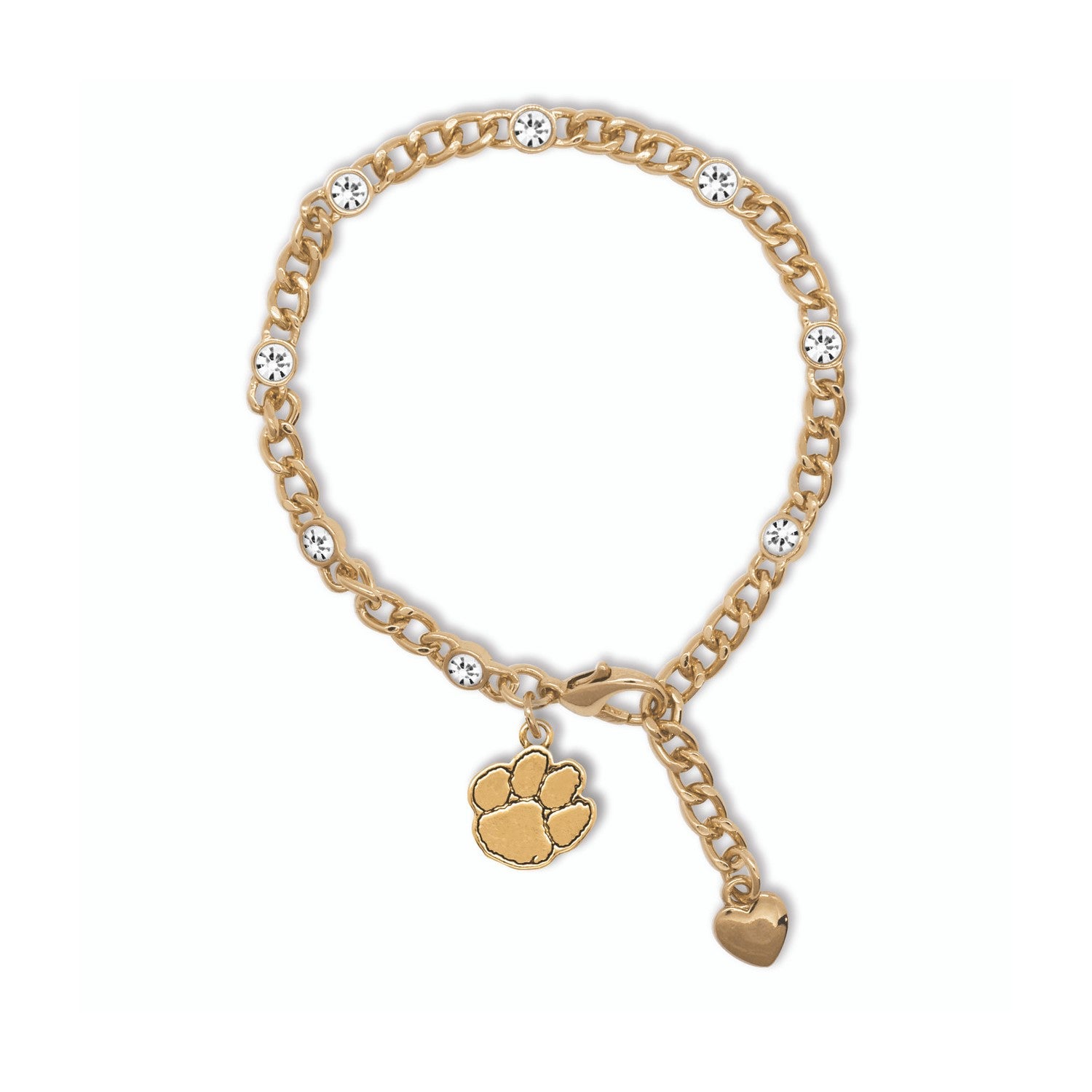 CLEMSON TIGERS GOLD TONE LYDIA BRACELET