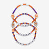 CLEMSON TIGERS 3 PACK FRIENDSHIP BRACELET