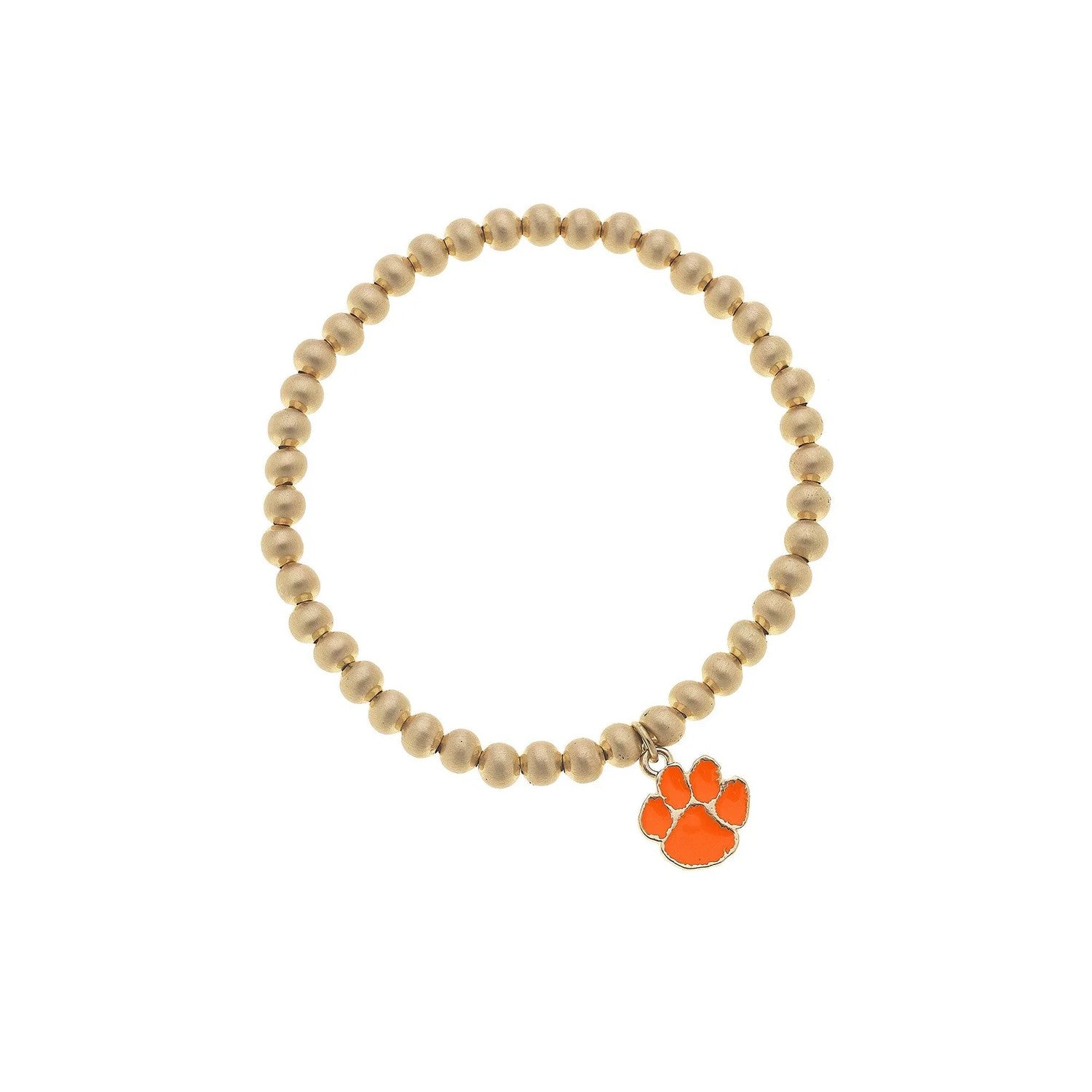 CLEMSON TIGERS ENAMEL PAW BRACELET