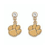 CLEMSON TIGERS GOLD TONE LYDIA EARRINGS