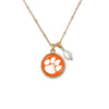 CLEMSON TIGERS GOLD TONE DIANA NECKLACE