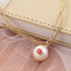 CLEMSON TIGERS GOLDTONE 3 STRAND PEARL WITH PAW NECKLACE