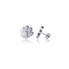 CLEMSON TIGERS STERLING SILVER PAW STUD EARRINGS