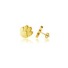 CLEMSON TIGERS GOLD PLATED STERLING SILVER PAW STUD EARRING
