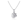 CLEMSON TIGERS STERLING SILVER PAW NECKLACE