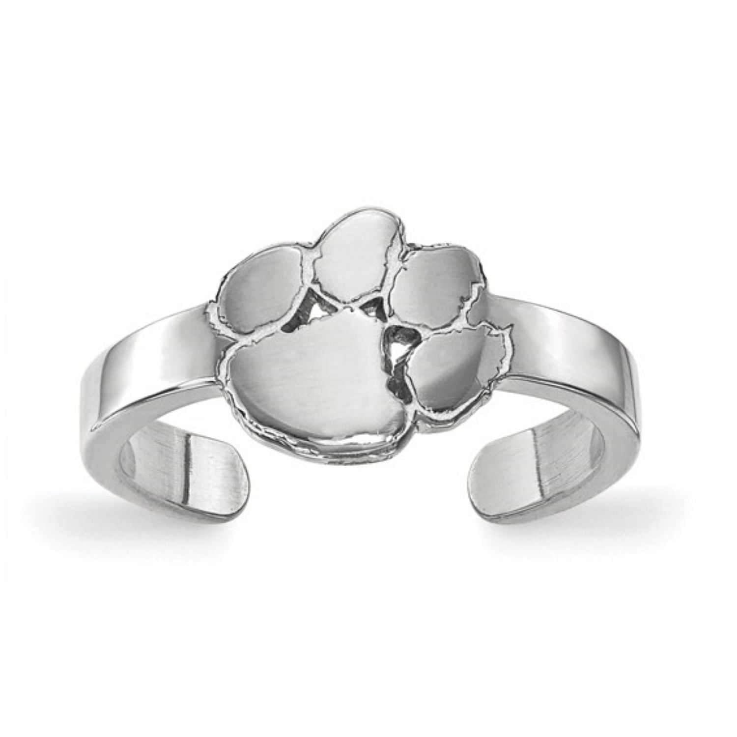 CLEMSON TIGERS STERLING SILVER PAW TOE RING