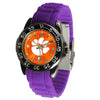 CLEMSON TIGERS ORANGE AND PURPLE SILICONE BAND WATCH