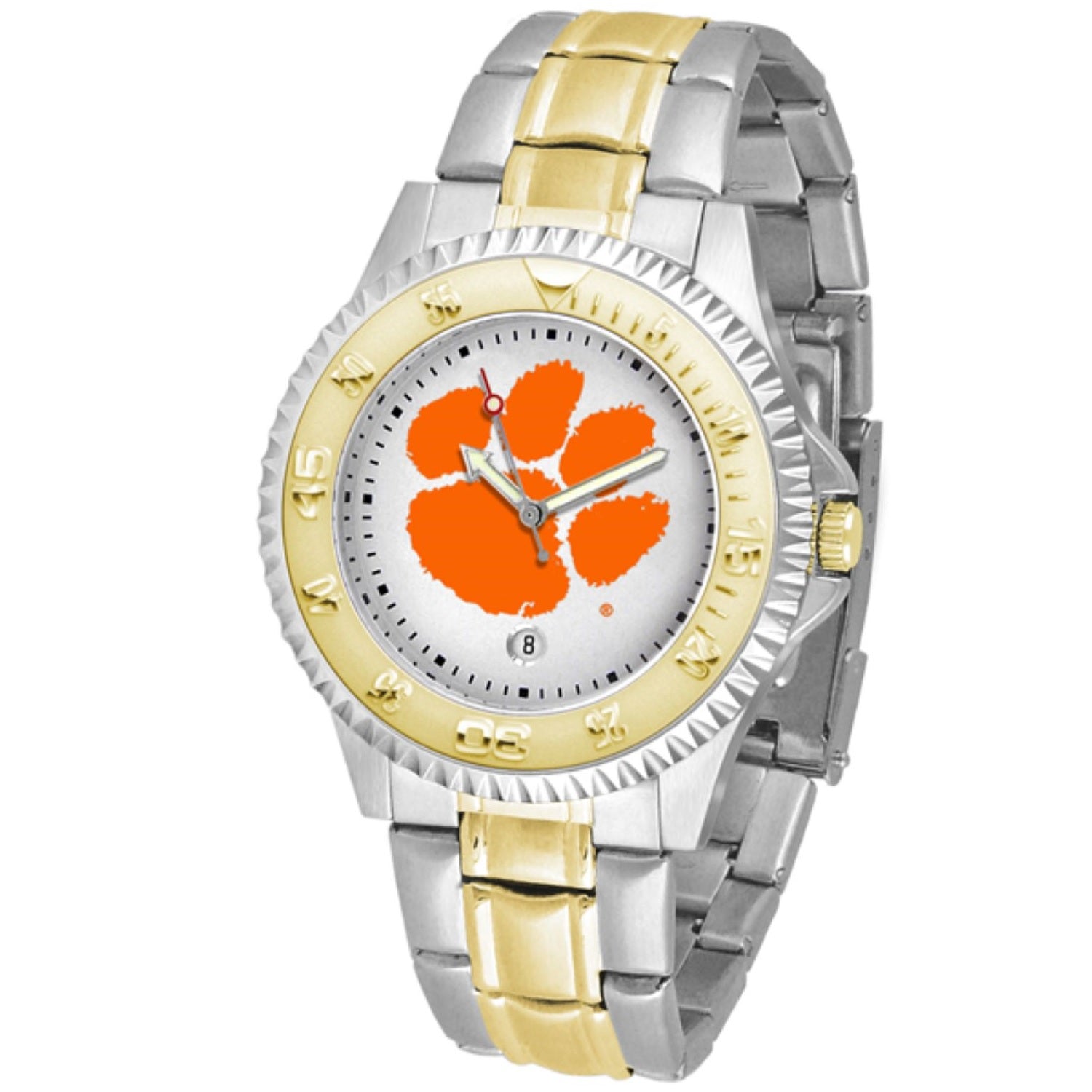 CLEMSON TIGERS MENS TWO TONE COMPETITOR WATCH