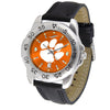 CLEMSON TIGERS SPORT ANOCHROME LEATHER BAND WATCH