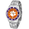 CLEMSON TIGERS MENS ANOCHROME COMPETITOR STEEL WATCH