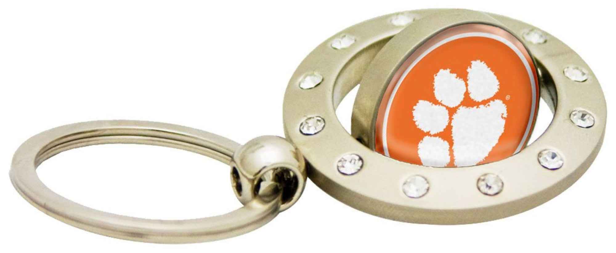 Clemson Tigers Bling Spinner Key Ring