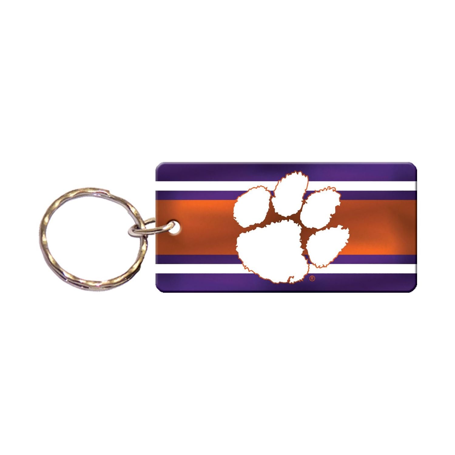 Clemson Tigers Striped Key Ring