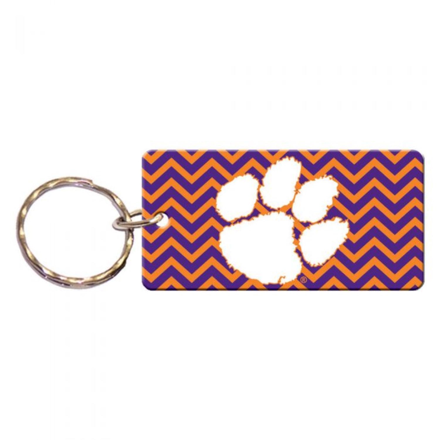 Clemson Tigers Chevron Keychain