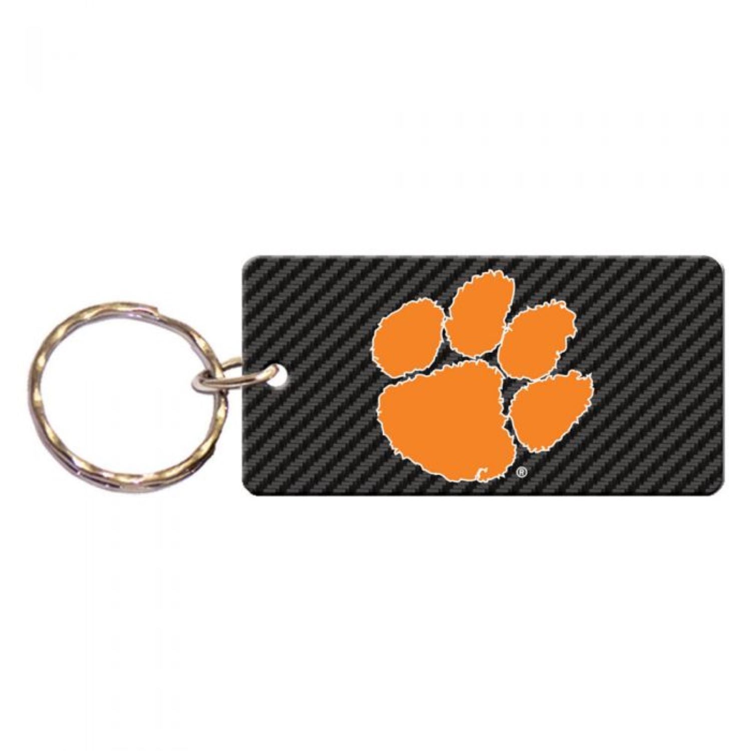 Clemson Tigers Carbon Fiber Keychain